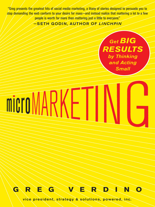 Title details for MicroMarketing by Greg Verdino - Available